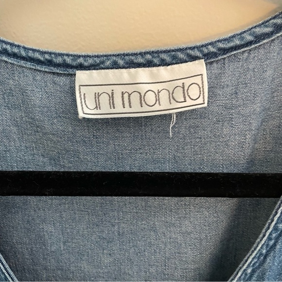 Women's Blue Denim Maxi Dress - Picture 4 of 11